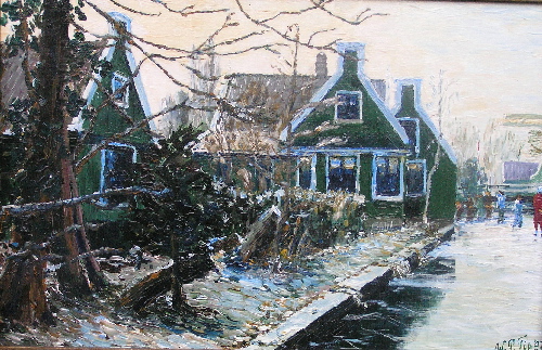 weelsloot in de winter - 1997 acryl