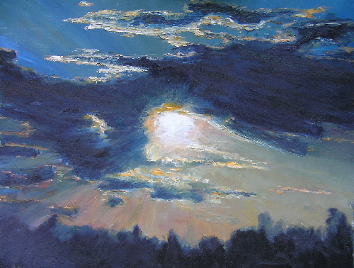 winterlucht - 2007 olie 65x50 cm